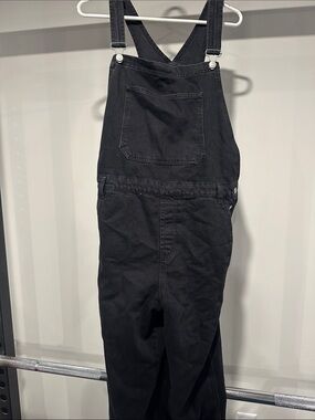TOPSHPOP Women's black denim Overalls